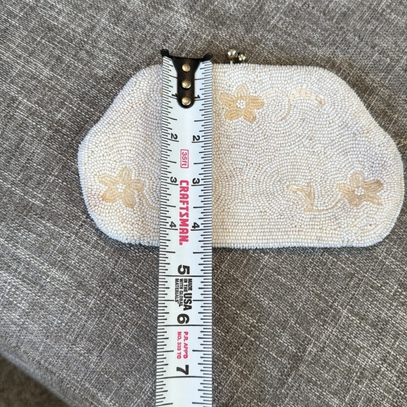 Vintage 1950s Evening Clutch White Seed Pearls Hand-Made Japan, - Picture 3 of 7